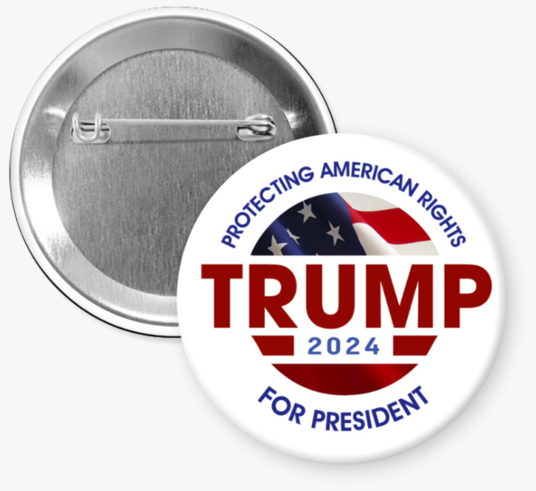8-pack Trump 2024 Campaign Buttons – SAVE AMERICA Trump 2024 pins (2.25 inches)