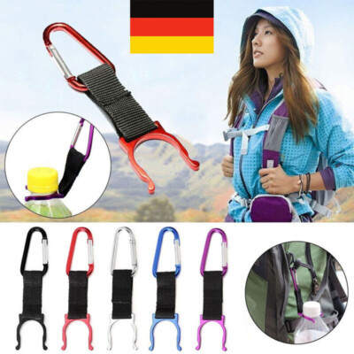 1-10X Karabiner Wasserflasche Schnalle Haken Halter Strap Gürtel Clip nEU