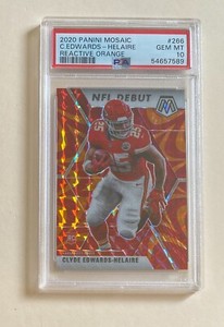 2020 Panini Mosaic #266 Clyde Edwards-Helaire RC reactive orange PSA 10 #S1809