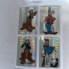VINTAGE  DISNEY GOOFY PRISMATIC FOIL VENDING MACHINE STICKER