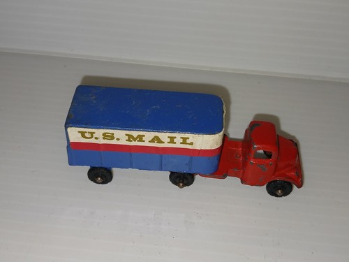 VINTAGE BARCLAY 1950-60's SEMI CAB  TRUCK & US MAIL TRAILER - Picture 3 of 7