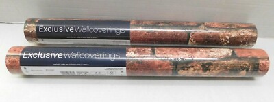 2 Rolls Exclusive Wallcoverings Loft Red Brick 20.5'' x 11 Yards
