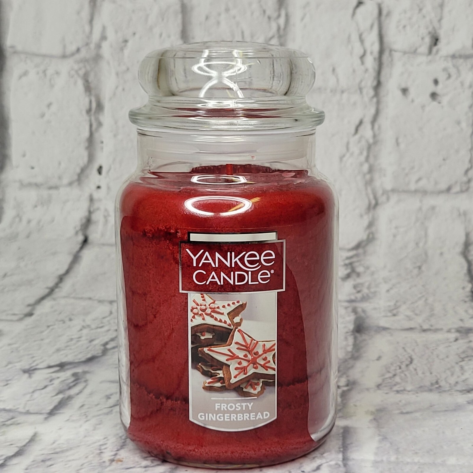 Yankee Candle Christmas Frosty Gingerbread 22 Oz Jar Candle Scented Home Decor