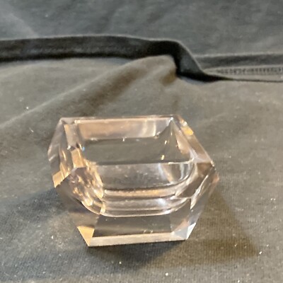 Crystal Clear Glass Open Salt Cellar dip 2.75''