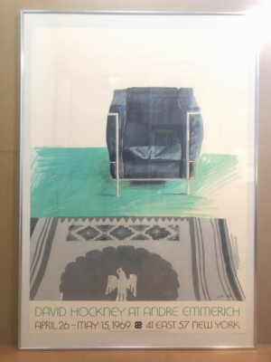 DAVID HOCKNEY Corbusier Chair and Rug Poster New York 1969 | eBay