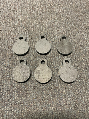 AR500 Steel Targets Hanging Gong 2'' x 3/8 Set of 6 Single Ear Plates! USA MADE!!