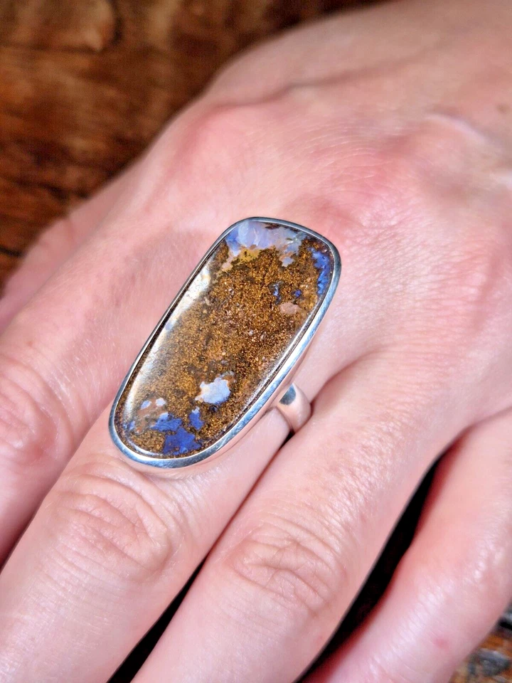 Ring Boulder Opal Boulderopal Silber 925 Ringgröße 59 Australien Unikat 276 - Bild 2 von 4