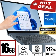 Lenovo 15.6" Touch Full-HD Laptop Intel Core i7-1255U 4.70GHz 16GB Ram 512GB SSD