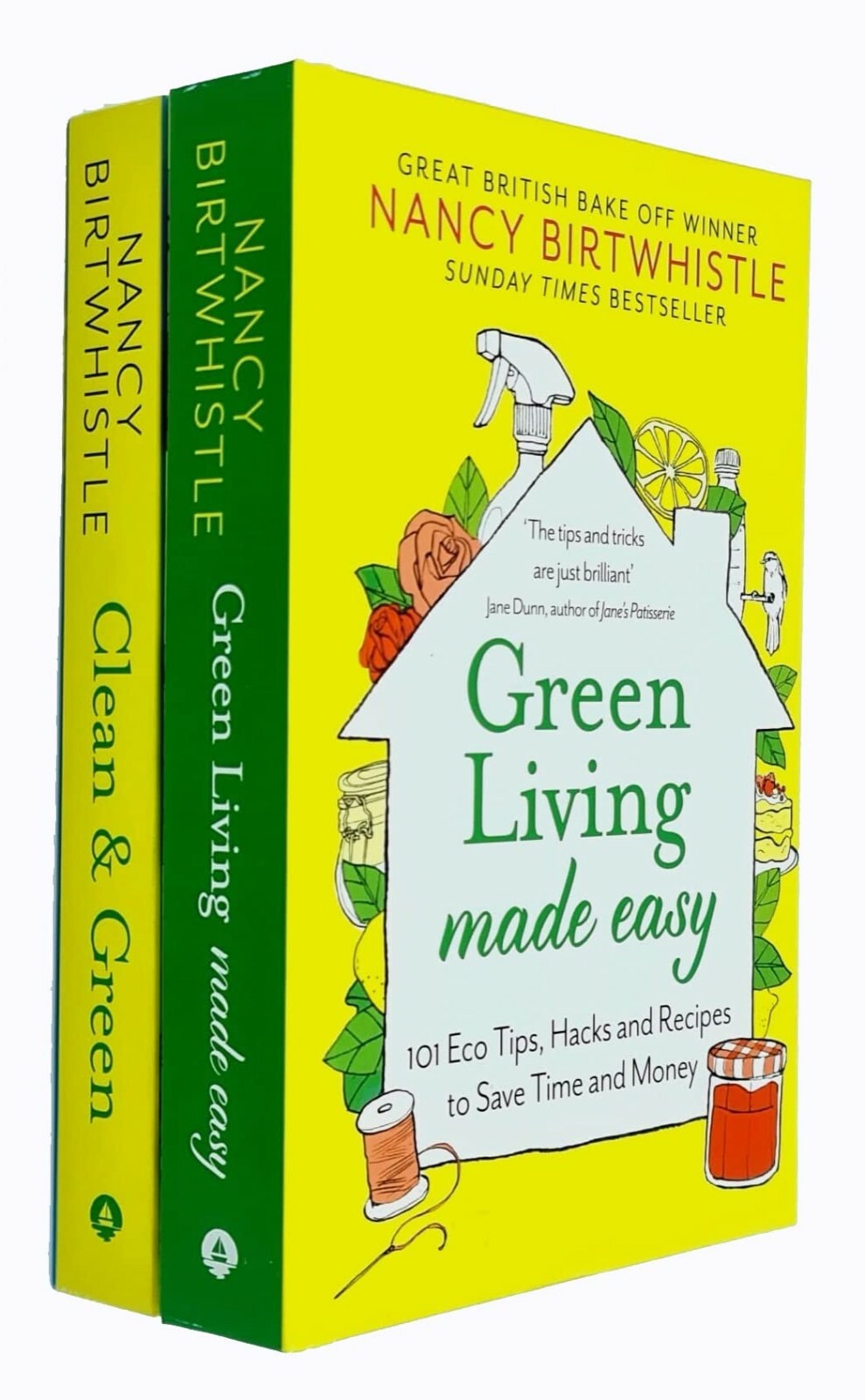 Nancy Birtwhistle 2 Books Collection Set Green Living Made Easy, Clean & Green