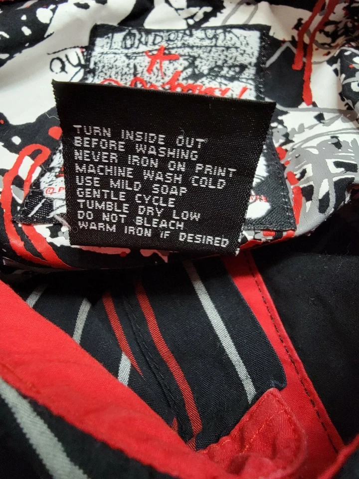 Pepe Jeans Mens Shirt Size 2XL XXL 2X Large Black Gray Red Striped - Image 3 of 4