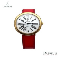 Orologio Elegante Laurens Quadrante Bianco e Cinturino Rosso
