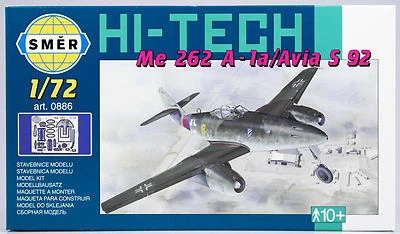 SMER Messerschmitt Me 262 A-1a Düsen-Jagdbomber, Bausatz 1:72, mit Metall,0886