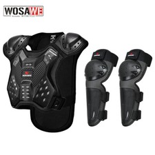 Kind Brustpanzer für Skateboard Knie-Ellenbogen-Gangschutz Pads Support Guards