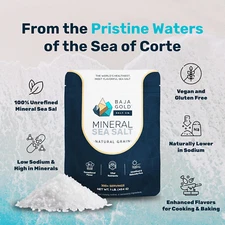 Mineral Sea Salt, Natural Grain Crystals, 1 Lb. Bag