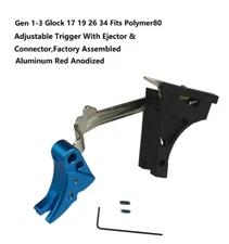 Blue Adj.Trigger W Ejector & Connector,Factory Assembled Fits Glock 19 17 26 34 