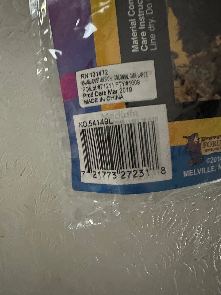 Disfraz Colonial Peregrino Niña Niño Niño 12-14 - Sombrero, Vestido, Delantal Foto 3 de 3