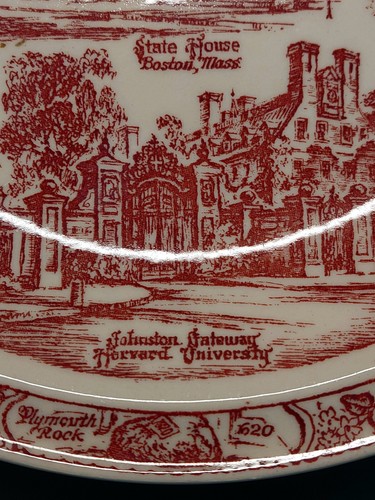 Vintage Massachusetts " The Bay State" Collector Vernon Kilns 10.25" Plate - Picture 6 of 11