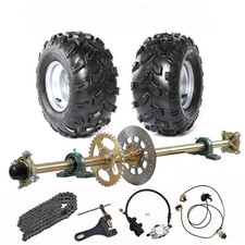 Go kart 44" Rear Live Axle Brake Caliper Assembly Wheels Drift Trike ATV Quad US