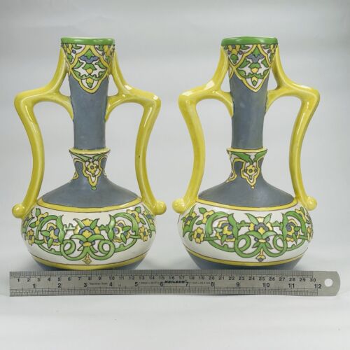 Arti e Mestieri Vasi Ceramica Islamica Orientale h25 cm Circa 1900 - Foto 12 di 19