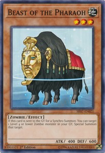 Beast of the Pharaoh - SR07-EN021 - Common - 1st Edition x3 - Near Mint