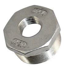 2" to 3/4" NPT threaded HEX Reducing bush Pipe Reducer Fitting Adapter SS 304
