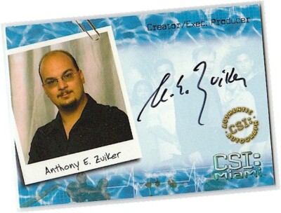 CSI Miami Serie 1 - MI-A8 Anthony E Zuiker - Ausführender Produzent Auto/Autogrammkarte