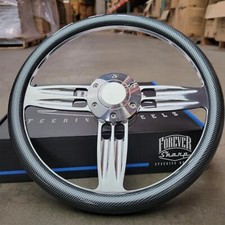 14 Inch Billet Carbon Fiber Billet Steering Wheel Horn - 6 Hole C10 Camaro