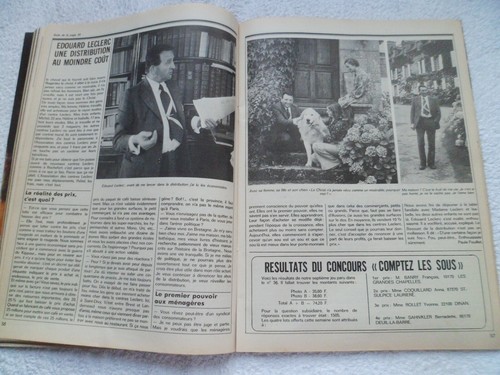 ECHO DE LA MODE N°43 25/10/1974 Couture Tricot Mireille Darc Edouard Leclerc - Picture 9 of 11