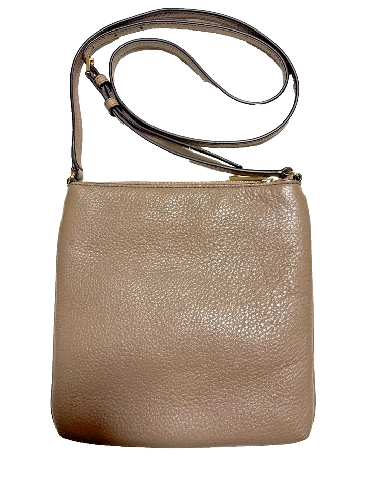 Bolso Bandolera Michael Kors Riley Pequeño Cuero Guijarro Taupe ~ Nuevo sin Etiquetas Foto 3 de 4