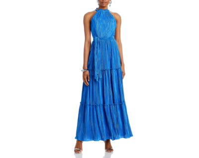 #ad AQUA Pleated Tie Waist Dress MSRP $288 Size 0 # 14B 1951 Blm $27.99