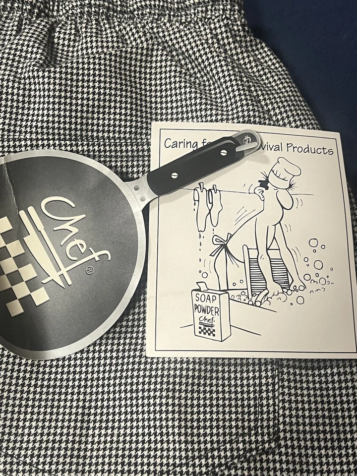 Chef Revival Pants Unisex Size Regular Houndstooth Kitchen Uniform 100% Cotton - Image 2 of 4