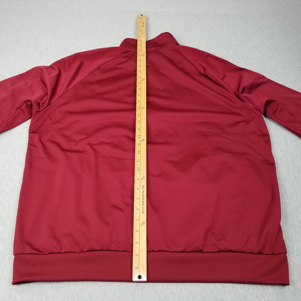 Adidas Track Jacket Men's Extra Large Long Sleeve Red Mock Neck