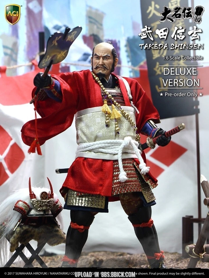 ACI Toys x Suwahara Japanese Samurai Takeda Shingen Deluxe Ver 1/6 Action FIGURE - Image 4 of 4