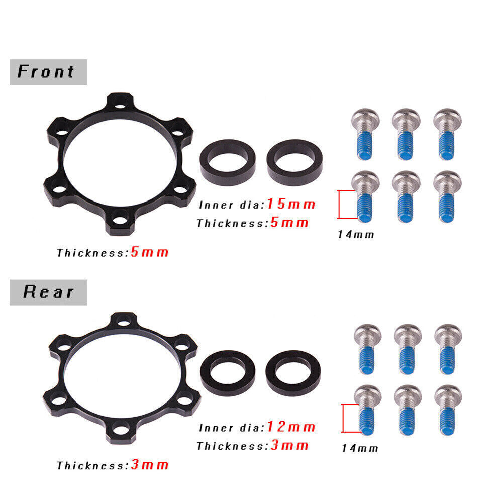 Front Rear Hub Adapter Boost Fork Conversion Set Thru Axle 15mm x100mm to 110mm