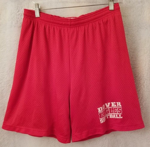 Badger Shorts Size M Mens Red White Dover Eagles Softball Athletic - Picture 1 of 4