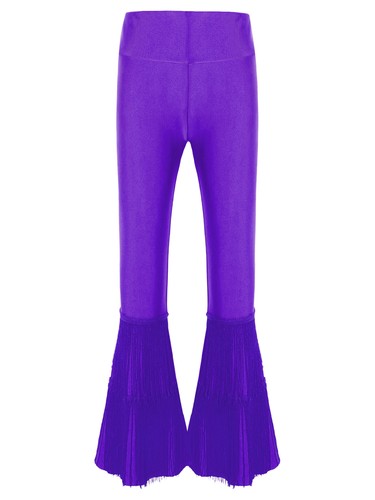 Kids Girls Pants Modern Trousers Theme Sweatpants Ballroom Bell-Bottom Disco - Picture 41 of 65