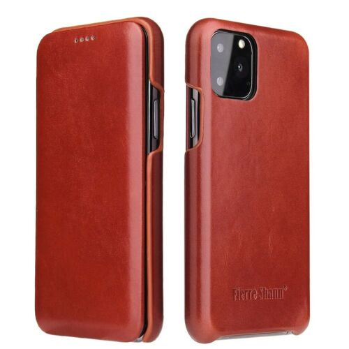 For iPhone 16/15/14/13/12/11/Xs/XR/8 Genuine Leather Magnetic Flip Case Cover - Picture 21 of 30