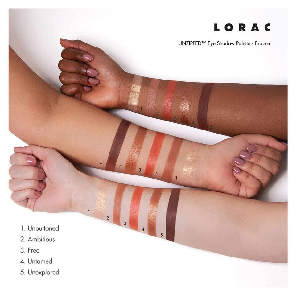 Lorac Unzipped Brazen Eye Shadow Palette with Dual-Ended Brush, 0.37 oz - Image 2 of 3