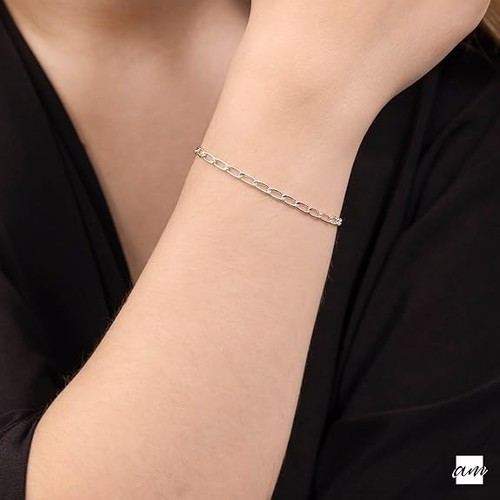 2025 New Women's 925 Sterling Silver Link Chain Bracelet for Charms (Adjustable) - Picture 2 of 5
