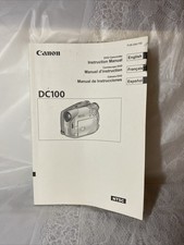 Canon DC100 DVD Camcorder Instruction Manual Paperback Slightly Used