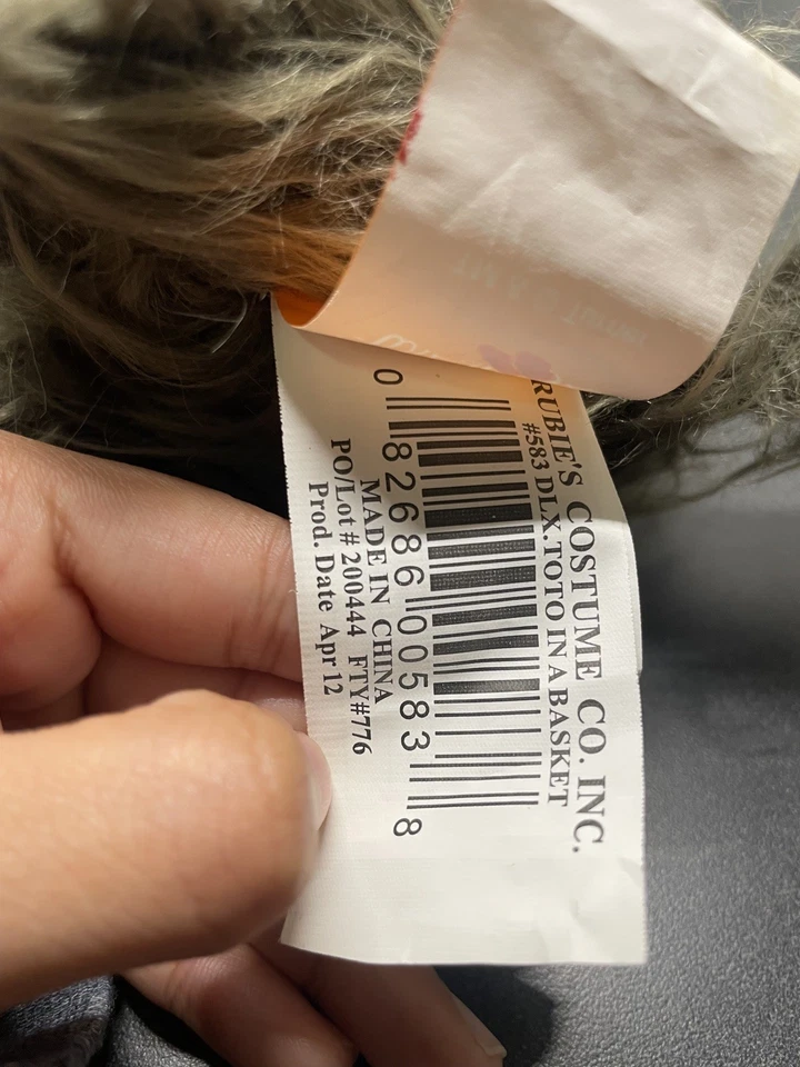 Vintage Rubies Costume Co. Wizard of Oz Toto 8" Plush Stuffed Animal Toy - Image 4 of 4