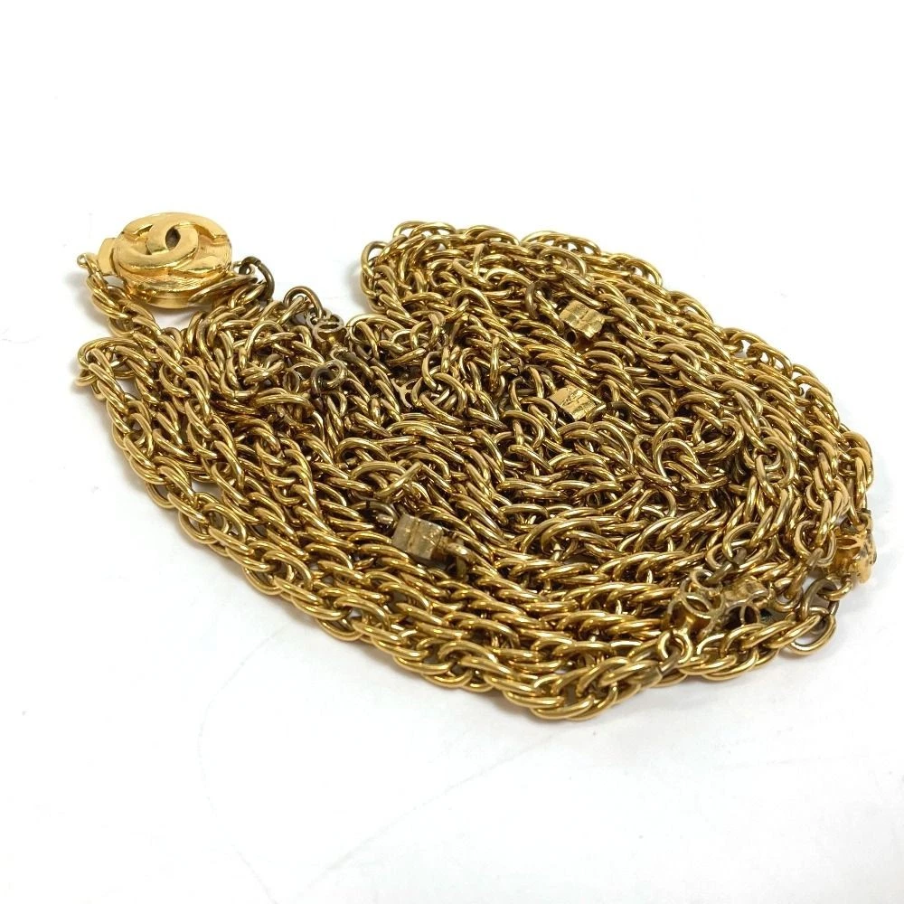 Collana lunga Chanel catena oro pendenti placcatura oro unisex logo incisione