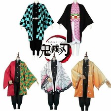 Demon Slayer Kimetsu no Yaiba Anime Nezuko Costume Outfit Wigs Christmas Cosplay