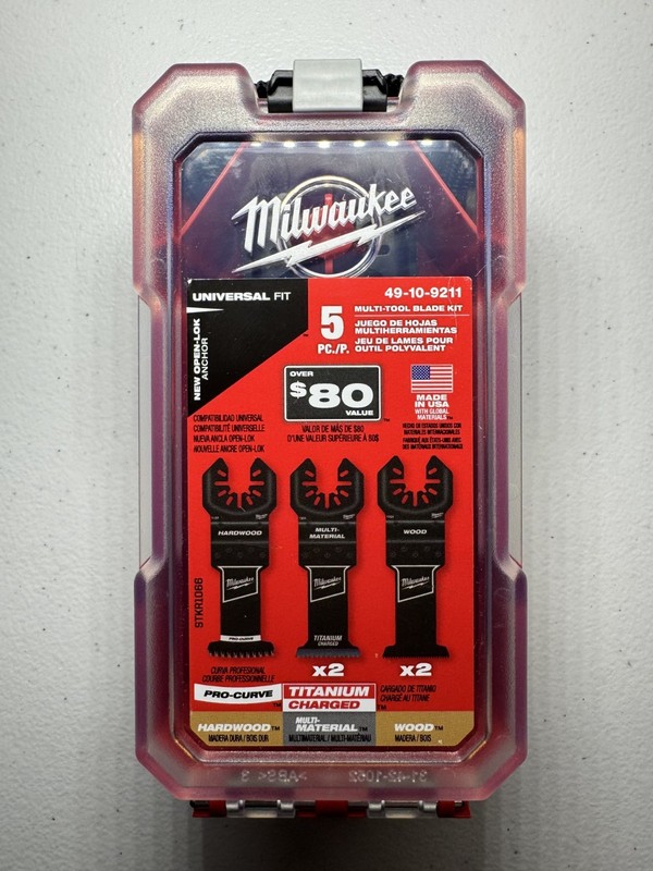 Milwaukee 5PC Oscillating Multi-Tool Blade Kit w Case 49-10-9211 $80 Value (#1)