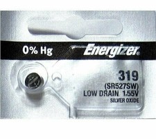 1 Energizer 319 SR527SW SR527 V319 SILVER OXIDE watch battery