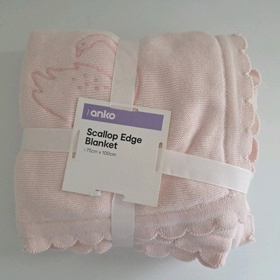 New ANKO Blanket Pink Knit Swan Security Comfort Sleep Pram Baby Nursery Lovey