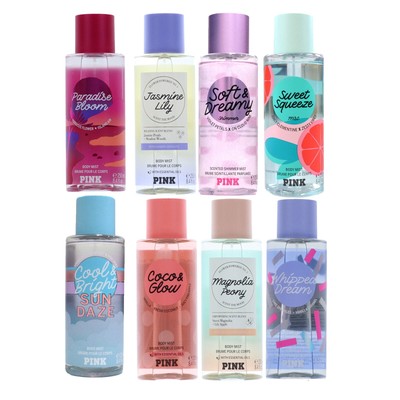 Victoria's Secret Pink Lot of 4 Body Mist Spray Fragrance 8.4 Oz