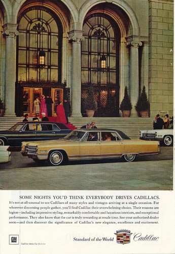 Magazine Ad - 1966 - Cadillac - Sedan De Ville - gold