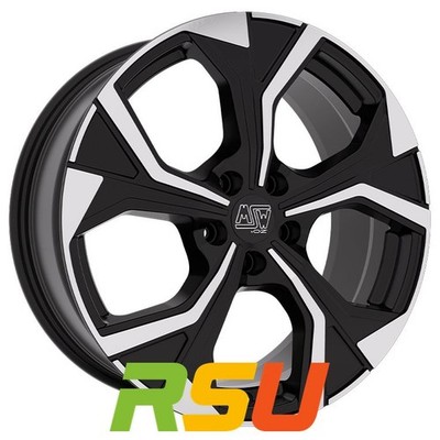 MSW MSW 43 gloss black full polished 7.5x18'' ET48 LK5 112 ML 57.06 Alufelgen ...