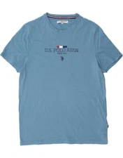 U.S. POLO ASSN. Mens Graphic T-Shirt Top Medium Blue Cotton AC10